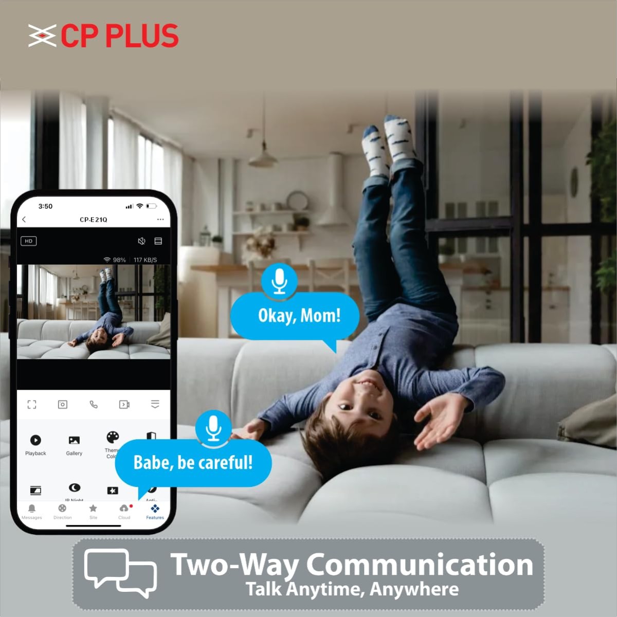 CP PLUS High Profile Video Compression Wired Security Camera (CP-E21, Max. 15fps@1080P)