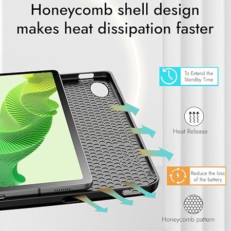 Robustrion Cover for Realme Pad 2 Cover Case 11.5 inch, Deer Pattern Flip Back Case for Realme Pad 2 Tablet Cover - Black