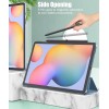 SwooK Case Compatible with Galaxy Tab S6 Lite 10.4 2020, Stand Cover with Translucent Frosted PC Back Shell Fit Samsung Galaxy Tab S6 Lite 10.4 2020 SM-P610/P615 (S6 lite 10.4 Inch, Aqua)