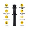 realme Selfie Stick with Tripod and Wireless Bluetooth 5.1 Remote- Black