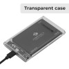 ZEBRONICS CSH01 2.5 SATA SSD Enclosure with Transparent case, Type C 3.1, Upto 5 gbps* and Upto 6TB Max Storage Capacity