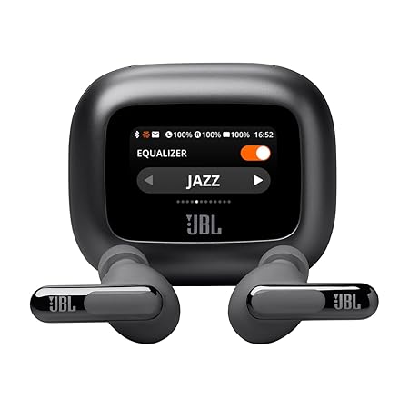 JBL New Launch Live Beam 3 TWS,Hi-Res Audio True ANC Earbuds,Smart Case with Touch Display,48H Playtime,Wireless Charging,6 Mic