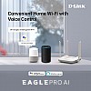 D-Link R15 AX1500 Eagle PRO AI Dual-Band Smart Router, Wi-Fi 6, 4 Gigabit Ports, 4 External Antennae, Voice Control, Parental Control