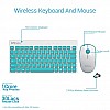 Portronics Key2-A Combo of Multimedia Wireless Keyboard  and Mouse, Compact Light-Weight for PCs White