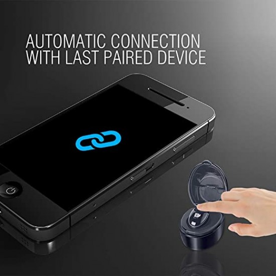 iBall B9 Nano Earwear Ring-Dock - Wireless Bluetooth Earphones with inbuilt Mic (Black)