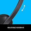 Logitech H340 Wired Headset Stereo Headphones with Noise Cancelling Microphone USB PC Mac Laptop Black