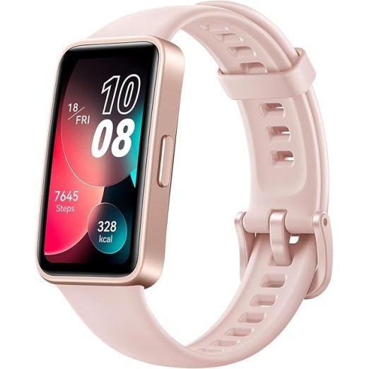 Huawei Band 9, Comfortable All-Day Wearing, Sleep Tracking, Fast Charging, Durable Battery, Intelligent Brightness Adjustments, 100 Different Workout Modes, Compatible with iOS&Android (Pink)