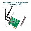 TP-LINK TL-WN881ND Wireless N300 PCI Express Adapter, 2.4GHz 300Mbps, Include Low-Profile Bracket- 