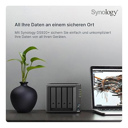 Synology DiskStation DS920+ Network Attached Storage Drive (Black)