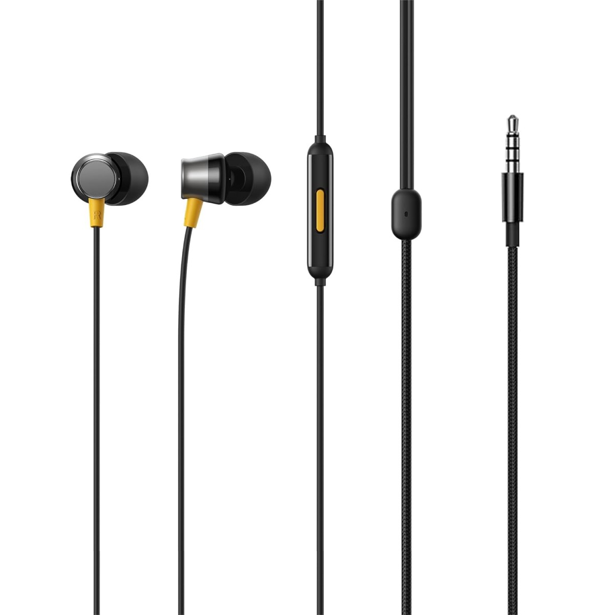Realme Buds 3 - 3.5mm Wired Earphones with Mic Deep Bass Black