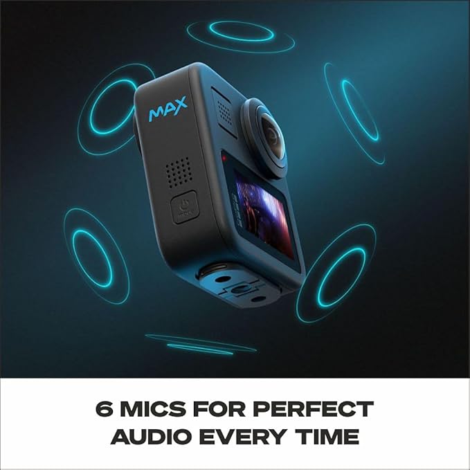 GoPro Max 360 Action Camera - 5.6K30 HD Video & 16.6MP Photos, Ultimate 360 Photography, Stabilization, Rugged & Waterproof, High-Performance Enduro Battery, Easy Object Tracking with Quik Editing App GoPro Max 360 Action Camera - 5.6K30 HD Video & 16.6MP Photos, Ultimate 360 Photography, Stabilization, Rugged & Waterproof, High-Performance Enduro Battery, Easy Object Tracking with Quik Editing App