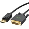 UVOOI DisplayPort to DVI Cable 10ft (DP to DVI-D Cable) Compatible with PC, Laptop, HDTV, Projector, Monitor, More- Gold-Plated