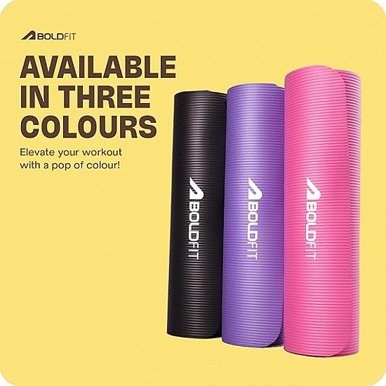 Boldfit Yoga Mats for Women and Men NBR Material 