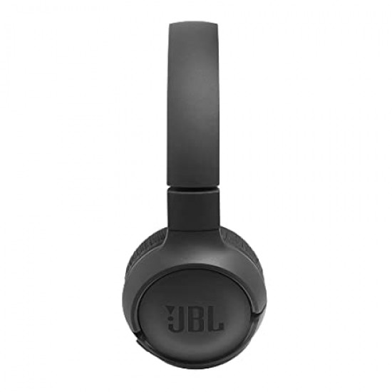 JBL Tune 500BT by Harman Powerful Bass Wireless On-Ear Headphones with Mic (Black)