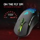 Redgear a-15 wired gaming mouse with rgb, semi-honeycomb design and upto 6400 dpi for windows pc gamers Black