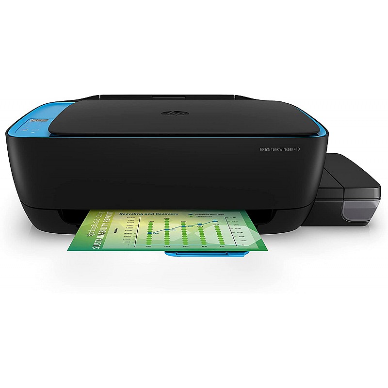 HP INK TANK 419 WIRELESS Multi-function WiFi Color Inkjet Printer (Blue, Black, Ink Tank) Refurbished