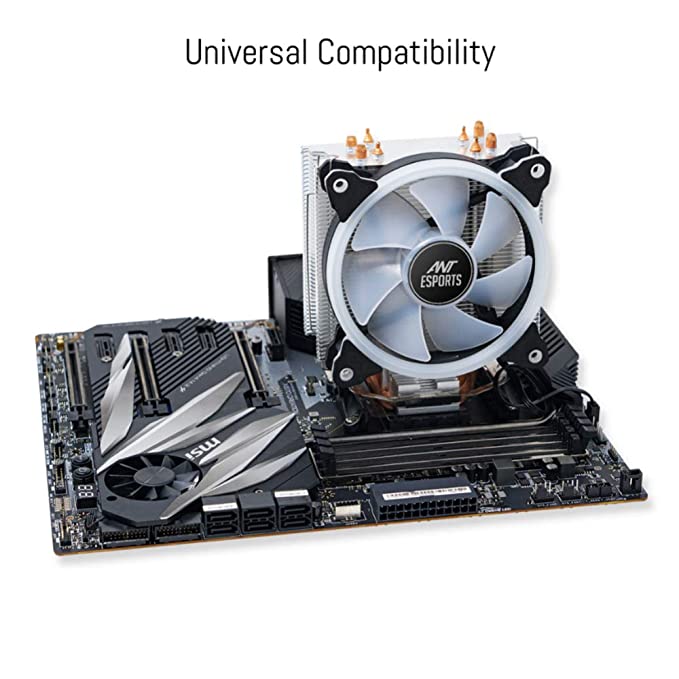 Ant Esports ICE-C612 with RGB CPU Cooler/Fan Support Intel LGA775, LGA1200 Ant Esports ICE-C612 with RGB CPU Cooler/Fan Support Intel LGA775, LGA1200