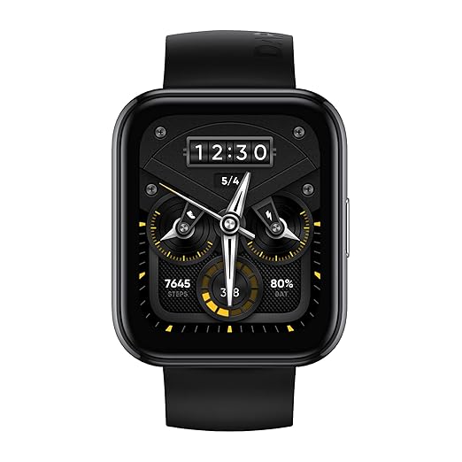 realme Smart Watch 2 Pro (Space Grey) with 4.45 cm (1.75") HD Super Bright Touchscreen, Dual-Satellite GPS, 14-Day Battery, SpO2 & Heart Rate Monitoring, IP68 Water Resistance