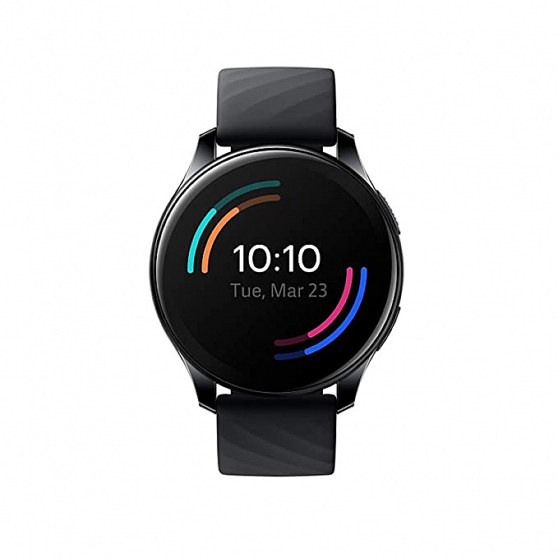 OnePlus Watch Midnight Black: 46mm dial, Warp Charge, 110+ Workout Modes, Smartphone Music,SPO2 Health Monitoring