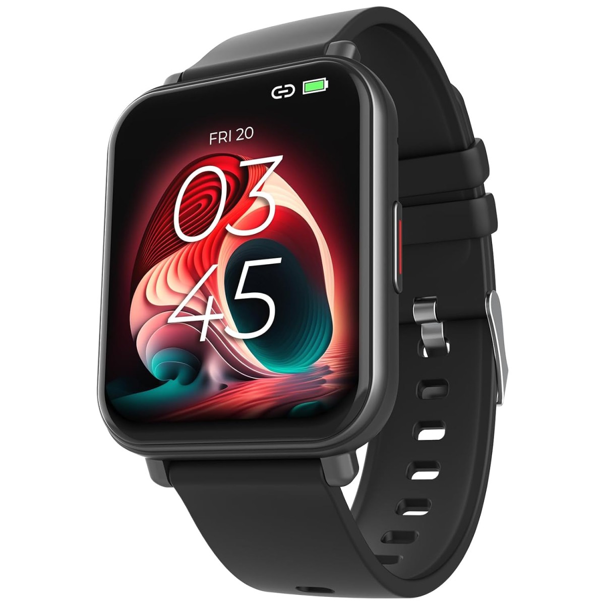 beatXP Unbound NEO 1.8 Super AMOLED 2.5D Curved Display, One-Tap BT Calling Smartwatch (Black)