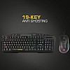 Cosmic Byte Dragon Fly RGB Aluminium Gaming Keyboard and Mouse Combo 8 RGB Effects 7 Button 7200 DPI Mouse with Software (Black)