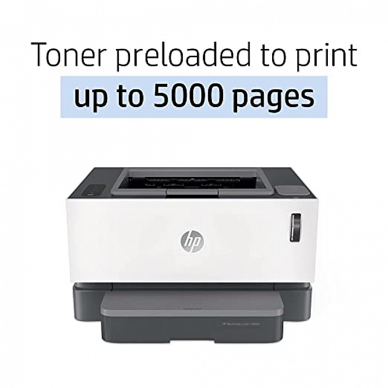 HP Neverstop 1000w WiFi Enabled  Monochrome Laser Printer 80% Savings on Genuine Cartridge HP Smart App