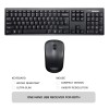 Lenovo 100 Wireless Keyboard and Mouse Set, Ambidextrous 1000 DPI Mouse Optical Sensor, upto 3M clicks, Ultra slim water GX30L66303