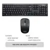 Lenovo 100 Wireless Keyboard and Mouse Set, Ambidextrous 1000 DPI Mouse Optical Sensor, upto 3M clicks, Ultra slim water GX30L66303