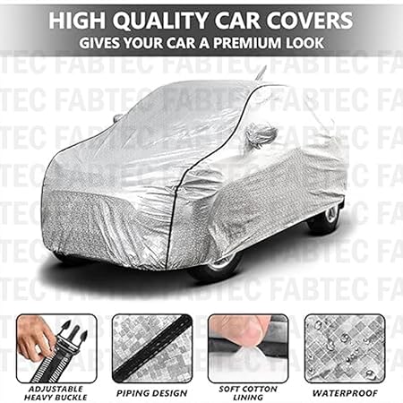 Flipkart SmartBuy Car Cover For Maruti Suzuki Baleno (With Mirror Pockets) (Silver)