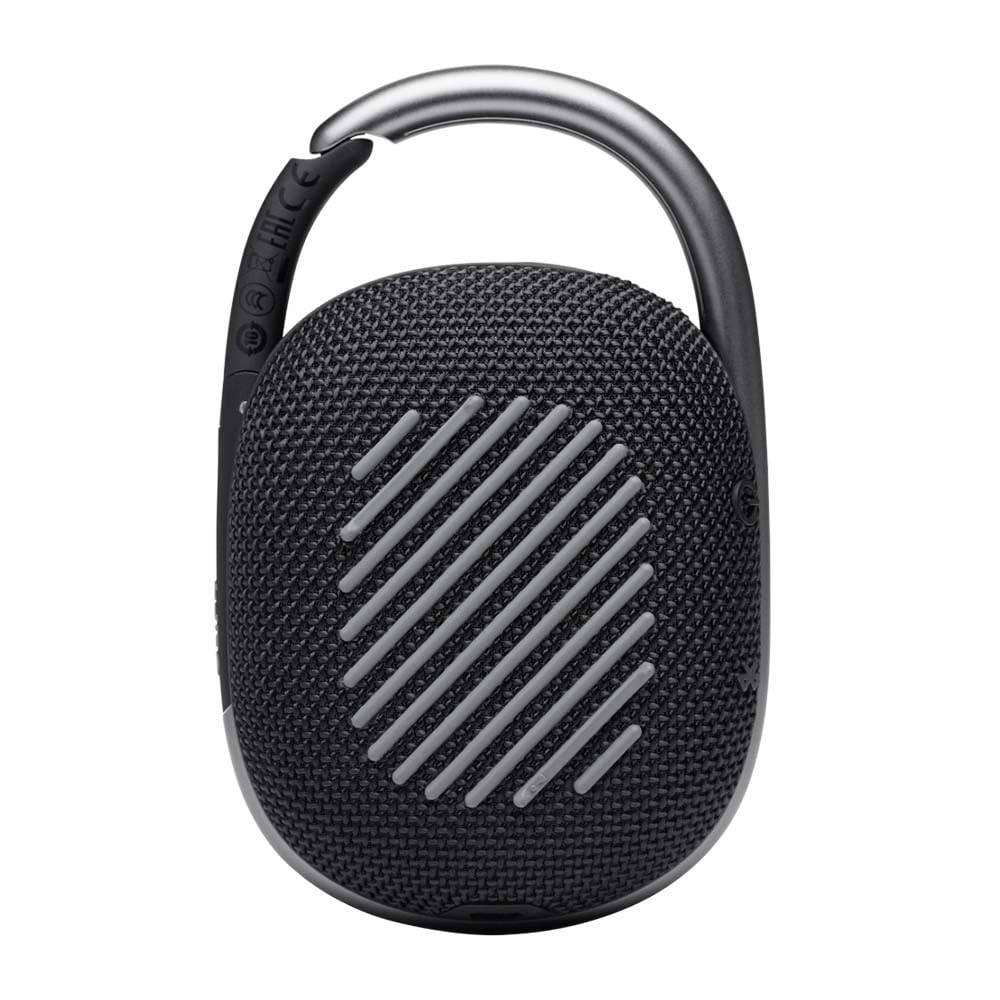 JBL Clip 4, Wireless Ultra Portable Bluetooth Speaker, Pro Sound, Integrated Carabiner, Vibrant Colors with Rugged Fabric Design, Dust & Waterproof, Type C (Without Mic, Black) JBL Clip 4, Wireless Ultra Portable Bluetooth Speaker, Pro Sound, Integrated Carabiner, Vibrant Colors with Rugged Fabric Design, Dust & Waterproof, Type C (Without Mic, Black)