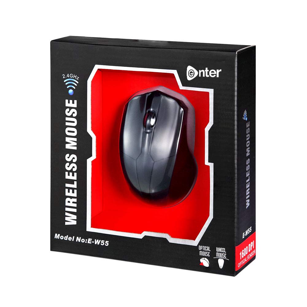 Enter E-W55 Wireless Optical Mouse Black