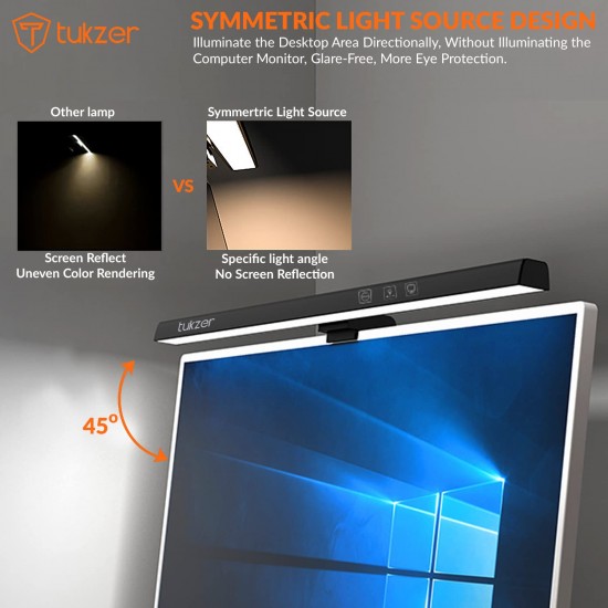 Tukzer Monitor Screen Light Bar with Smart Touch Sensor Black