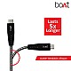 BoAt Rugged v3 Extra Tough Unbreakable Braided Micro USB Cable 1.5 Meter Black 