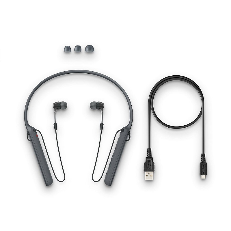 Sony WI-C400 Wireless Bluetooth in-Ear Neck Band Headphones with 20 hrs Battery Life Black