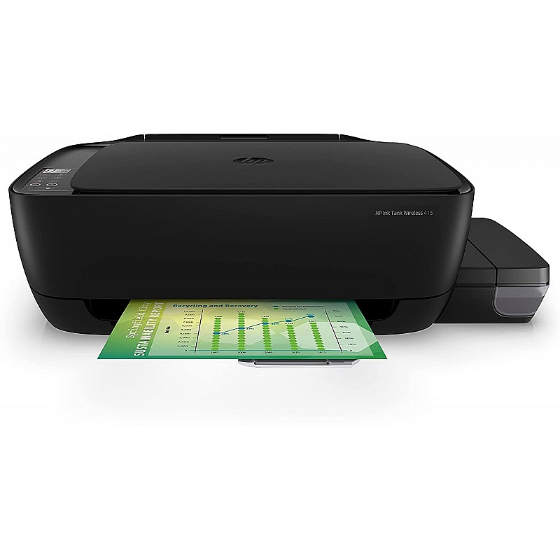 HP ink tank wireless 415 All in one Multi-function Wi-Fi Color Printer with Voice Activated Printing Google Assistant and Alexa (Pre Ink Loaded)