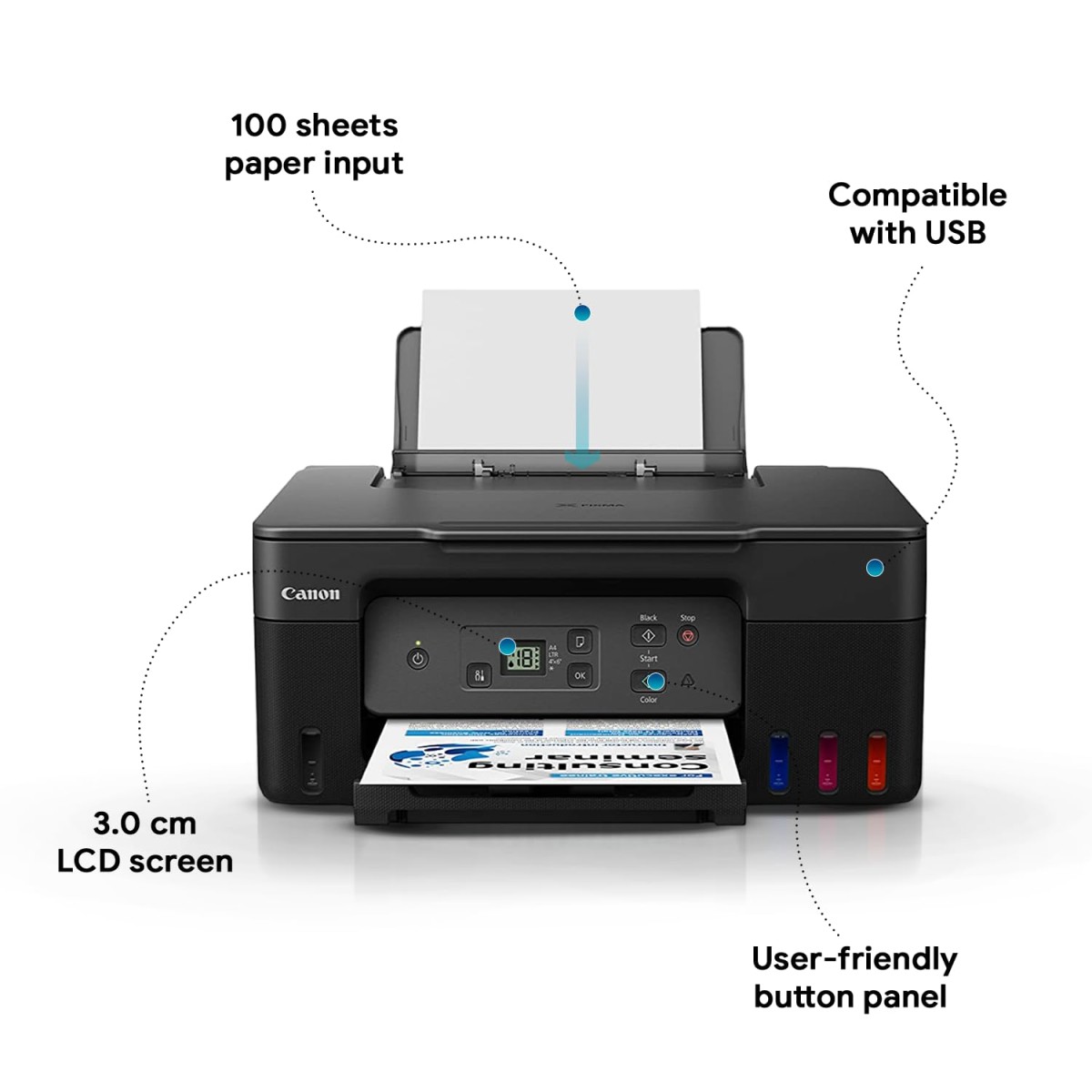 Canon PIXMA MegaTank G2770 Wired All in One Inktank Colour Printer Canon PIXMA MegaTank G2770 Wired All in One Inktank Colour Printer