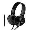 Sony MDR-XB450AP Wired On Ear Headphone with Mic Black