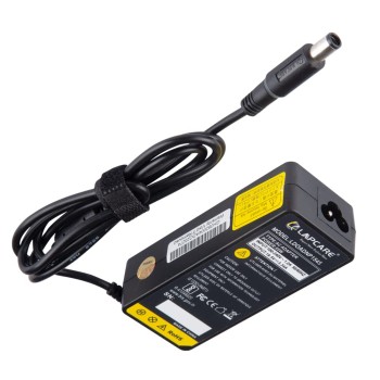 lapcare power adapter for dell, hp, lenovo, acer,sony (hp 65w 4.5mm (4.5 * 3 mm pin))- Black