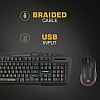 Cosmic Byte Dragon Fly RGB Aluminium Gaming Keyboard and Mouse Combo 8 RGB Effects 7 Button 7200 DPI Mouse with Software (Black)