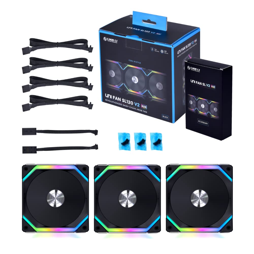 Lian Li UNI Fan SL V2 120mm ARGB Triple Case Fan Cooler