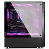 Ant Esports ICE-400TG Mid Tower Gaming Cabinet Computer case Supports ATX, Micro-ATX, Mini-ITX MB with Tempered Glass 3 RGB Ring Fan