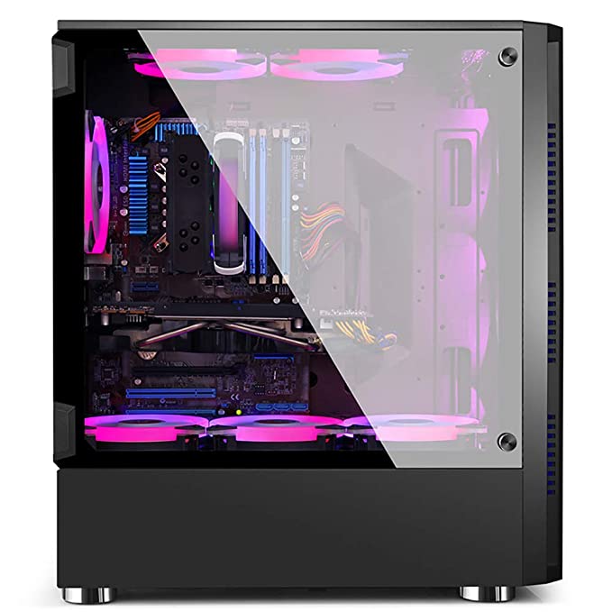 Ant Esports ICE-400TG Mid Tower Gaming Cabinet Computer case Supports ATX, Micro-ATX, Mini-ITX MB with Tempered Glass 3 RGB Ring Fan Ant Esports ICE-400TG Mid Tower Gaming Cabinet Computer case Supports ATX, Micro-ATX, Mini-ITX MB with Tempered Glass 3 RGB Ring Fan