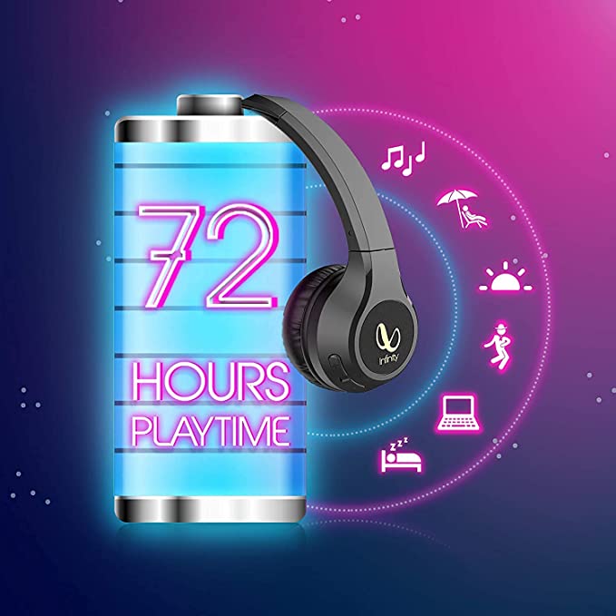 Infinity Glide 510 by Harman (JBL, HK, Infinity), 72 Hrs Playtime with Quick Charge, Wireless On Ear Headphone with Mic Infinity Glide 510 by Harman (JBL, HK, Infinity), 72 Hrs Playtime with Quick Charge, Wireless On Ear Headphone with Mic