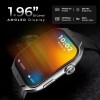 beatXP Unbound Curv 1.96” 3D Curved AMOLED Bluetooth Calling Smart Watch, Metal Body, Rotary Crown, Always On Display, Wireless Charging (Electric Black)