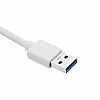 3-Port USB 3.0 Adapter with RJ45 Gigabit Ethernet Port,White