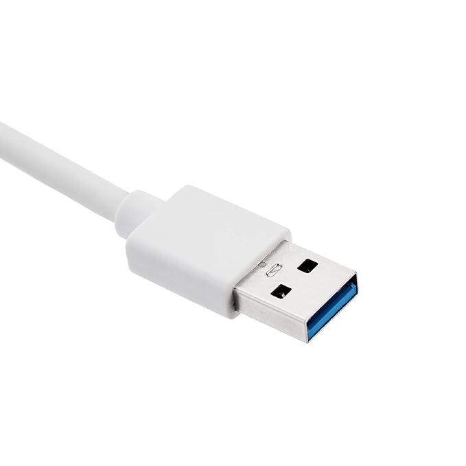 3-Port USB 3.0 Adapter with RJ45 Gigabit Ethernet Port,White 3-Port USB 3.0 Adapter with RJ45 Gigabit Ethernet Port,White