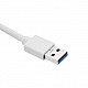 3-Port USB 3.0 Adapter with RJ45 Gigabit Ethernet Port,White