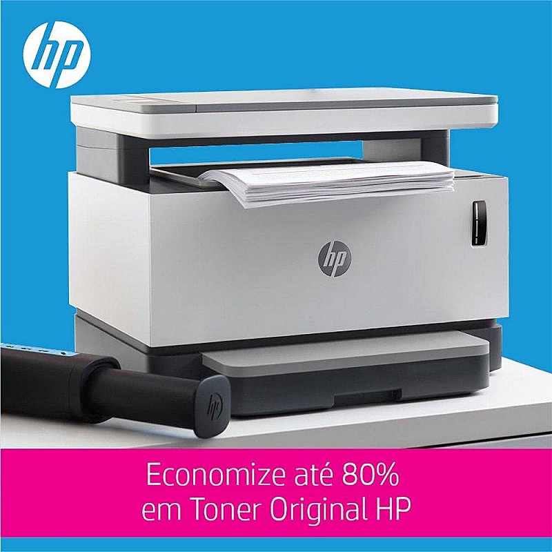 HP Neverstop 1200w Print, Copy, Scan, WiFi Laser Printer, Mess Free Reloading, Save Upto 80% on Genuine Toner, 5X Print Yield Refurbished