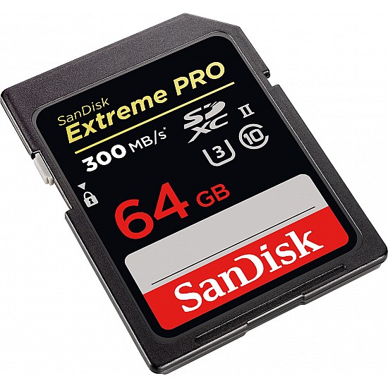 SanDisk 64GB Extreme PRO SDXC UHS-I Card - C10, U3, V30, 4K UHD, SD Card - SDSDXXY-064G-GN4IN