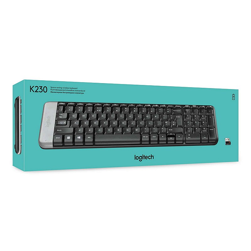 Logitech K230 Compact Wireless Keyboard for Windows, 2.4GHz Wireless with USB Unifying Receiver